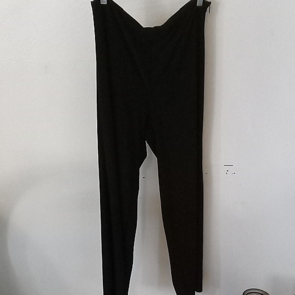 White House Black Market Black Flare Pants With Large Slit